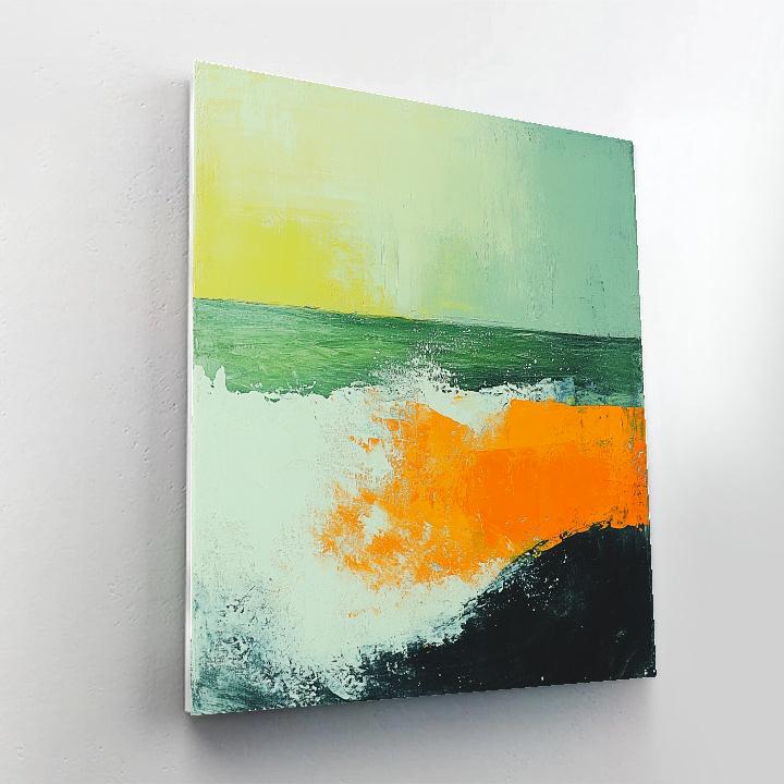 Willem De Kooning Inspired Coastal Abstraction Paint by numbers art