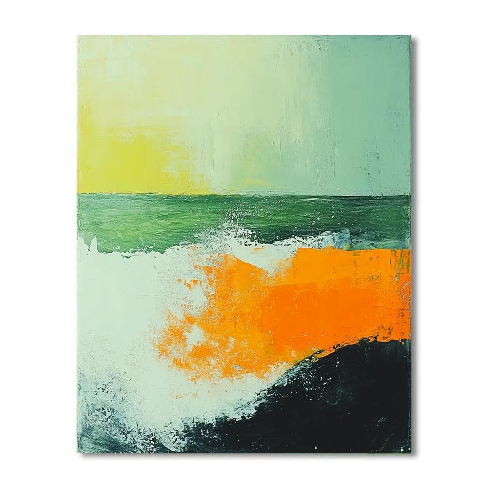 Willem De Kooning Inspired Coastal Abstraction Paint by numbers art