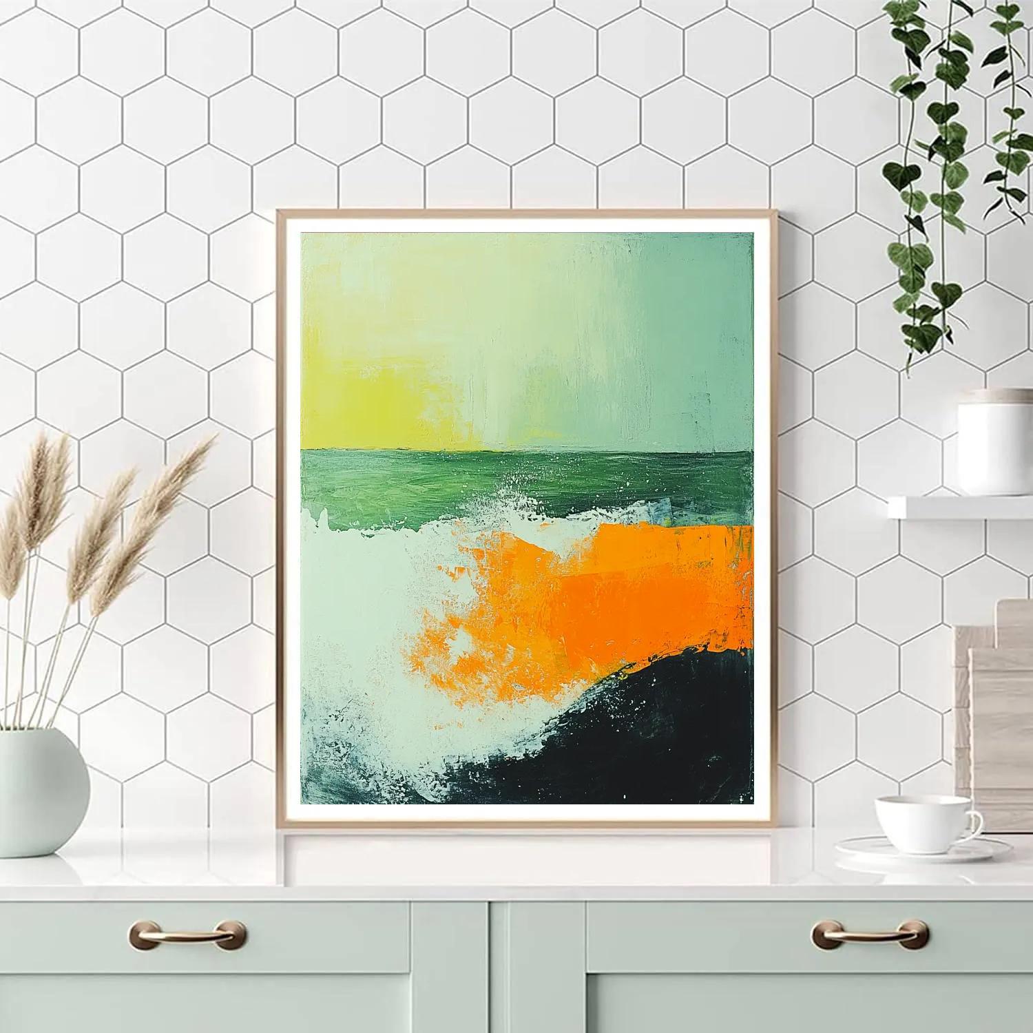 Willem De Kooning Inspired Coastal Abstraction Paint by numbers art