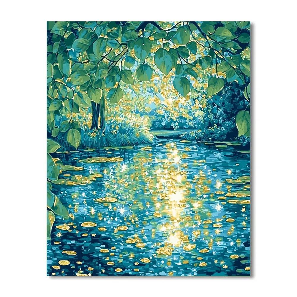 Claude Monet Inspired Water Garden Noon Refraction Painting by numbers kit