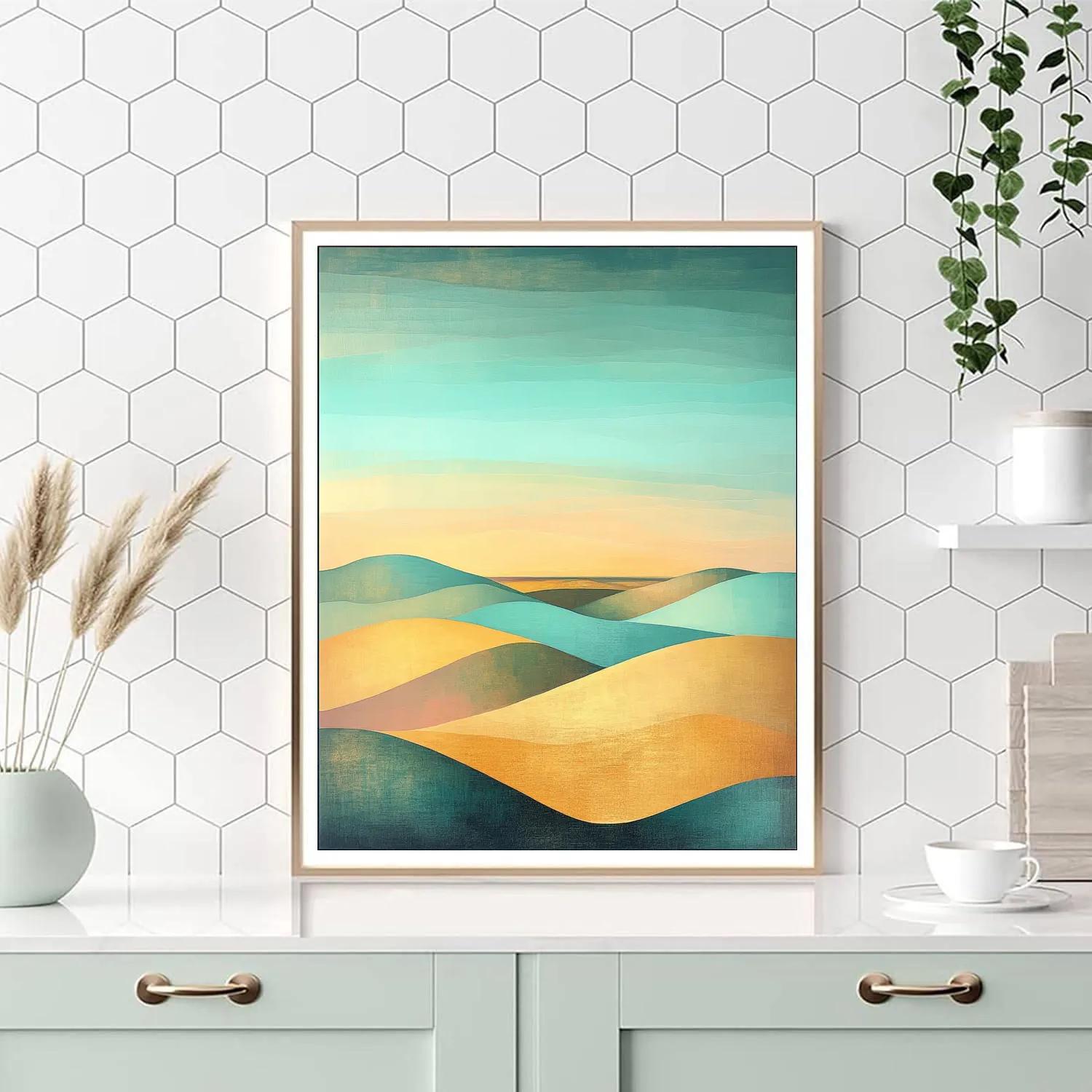 Paul Cézanne Inspired Aurora Polygon Prairie Paint by numbers art