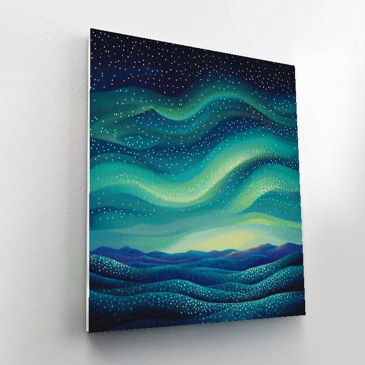 Georges Seurat Inspired Aurora Ion Drift painting number kit