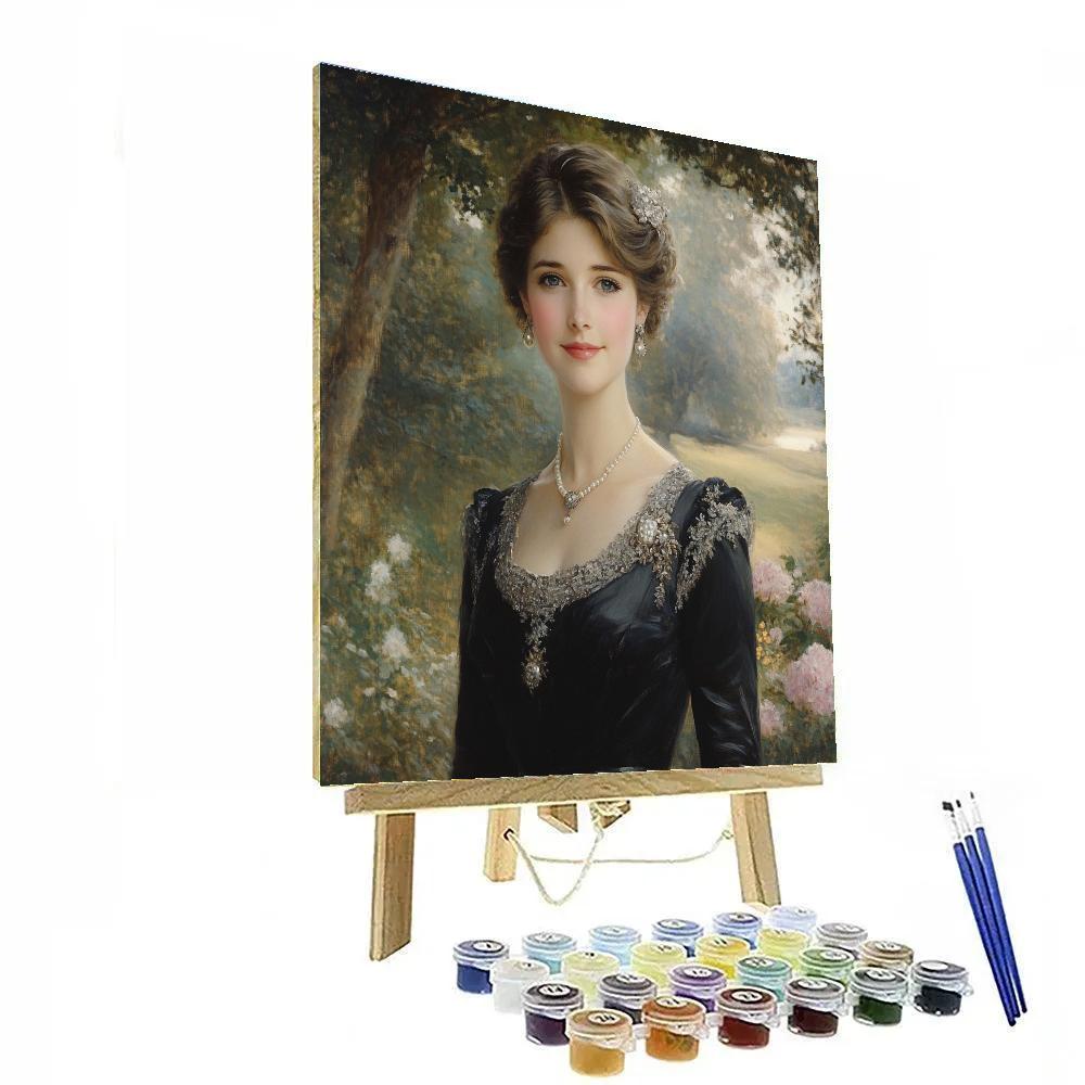 John Singer Sargent Inspired Elegant Portrait paint by number