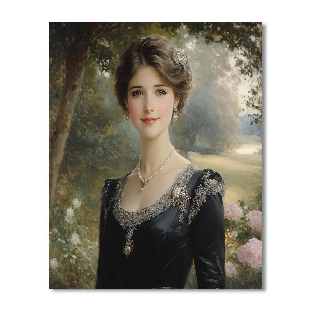 John Singer Sargent Inspired Elegant Portrait paint by number