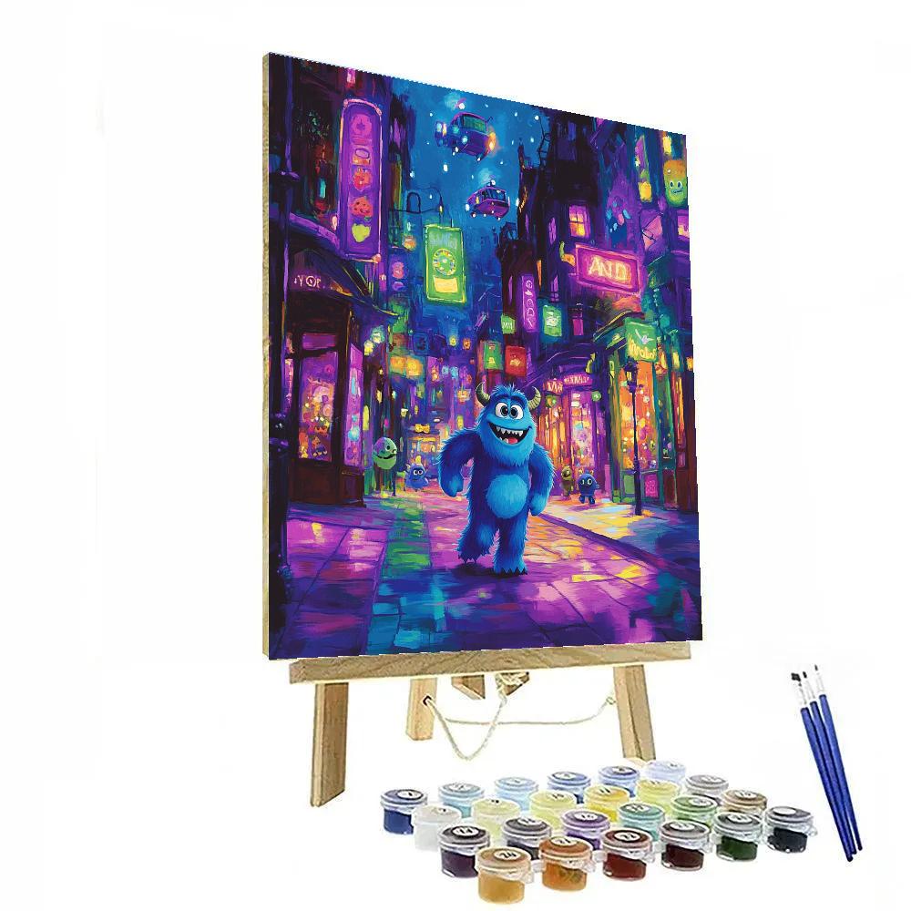 Sulley Monster City Night Patrol Disney Inspired painting number kit