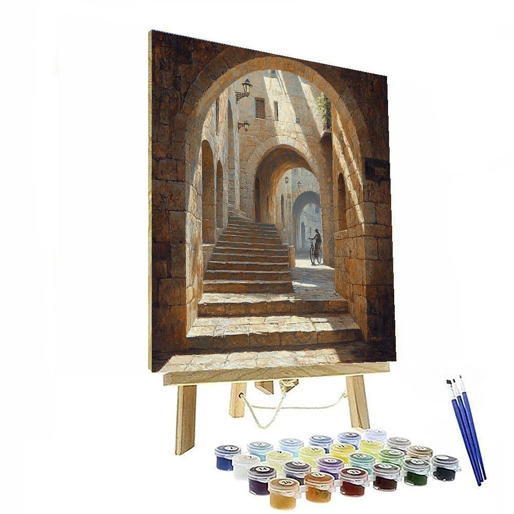 Vieux Lyon Traboules Passage France DIY paint by numbers