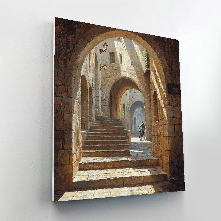 Vieux Lyon Traboules Passage France DIY paint by numbers