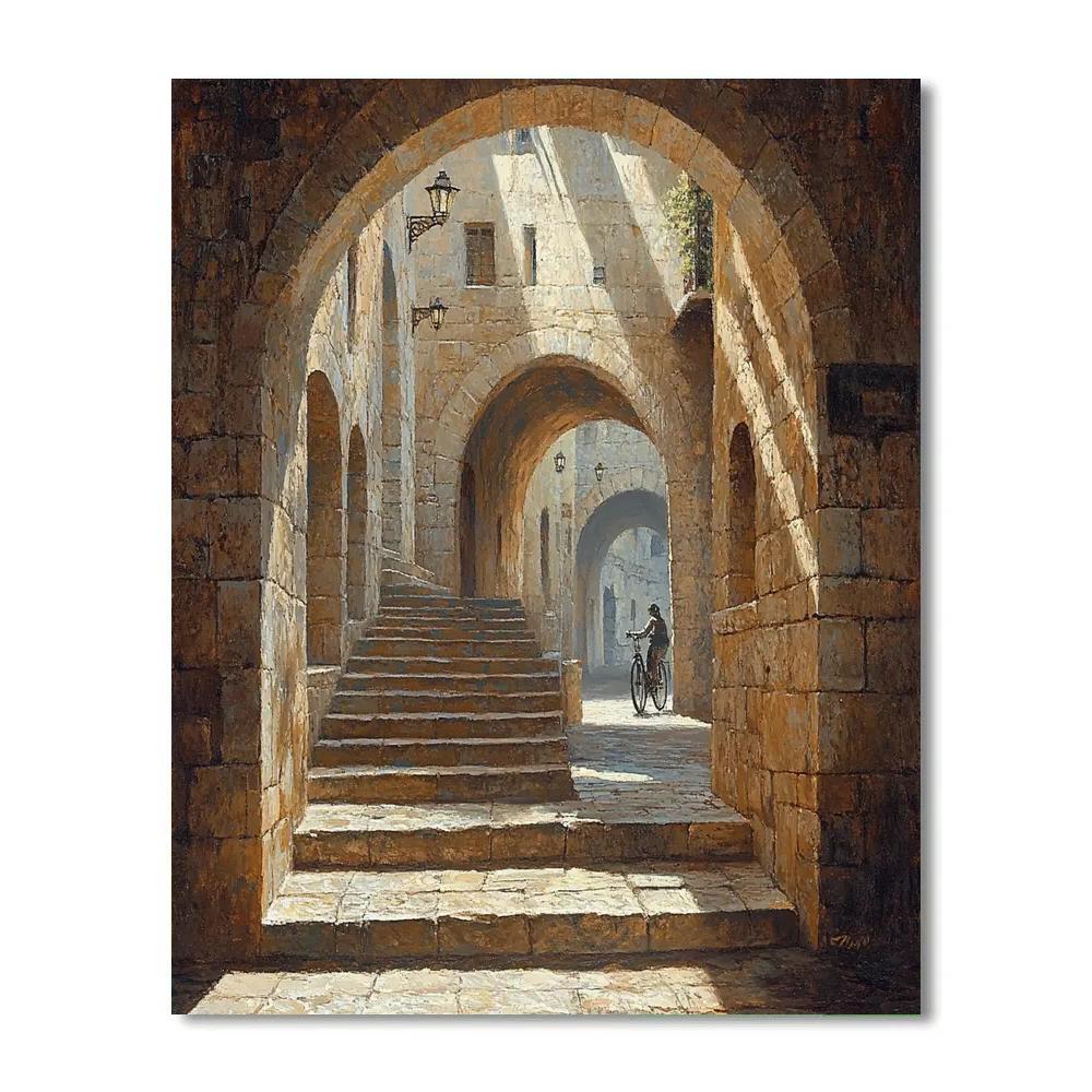 Vieux Lyon Traboules Passage France DIY paint by numbers
