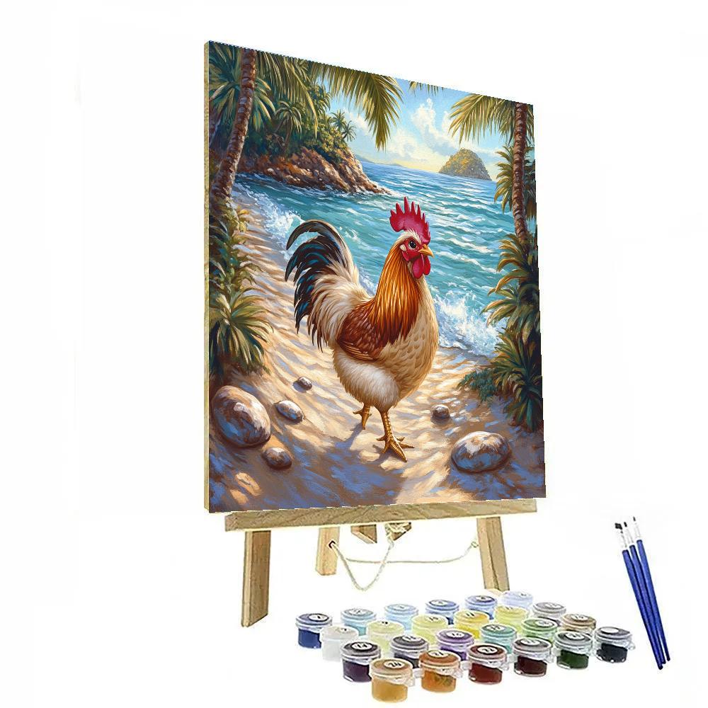 Hei Hei Island Shore Wander Disney Inspired DIY paint by numbers