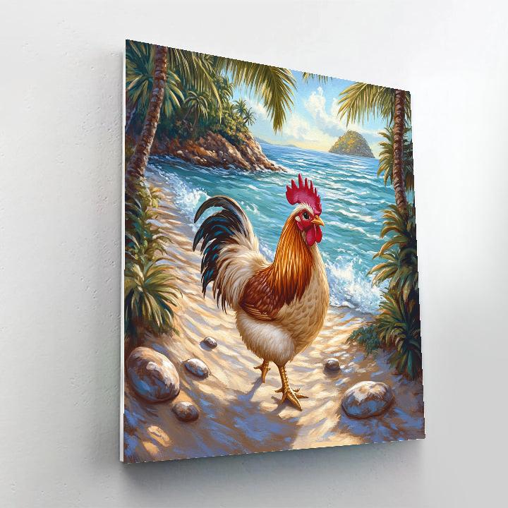 Hei Hei Island Shore Wander Disney Inspired DIY paint by numbers