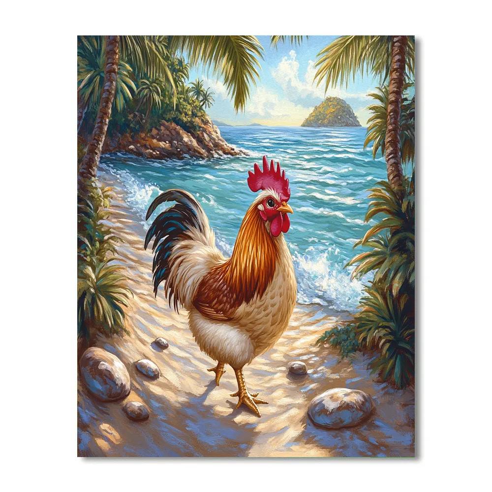 Hei Hei Island Shore Wander Disney Inspired DIY paint by numbers