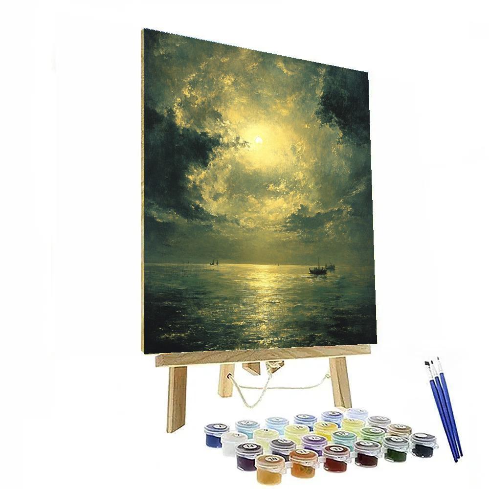 J.M.W. Turner Inspired Aurora Over Sea painting number kit