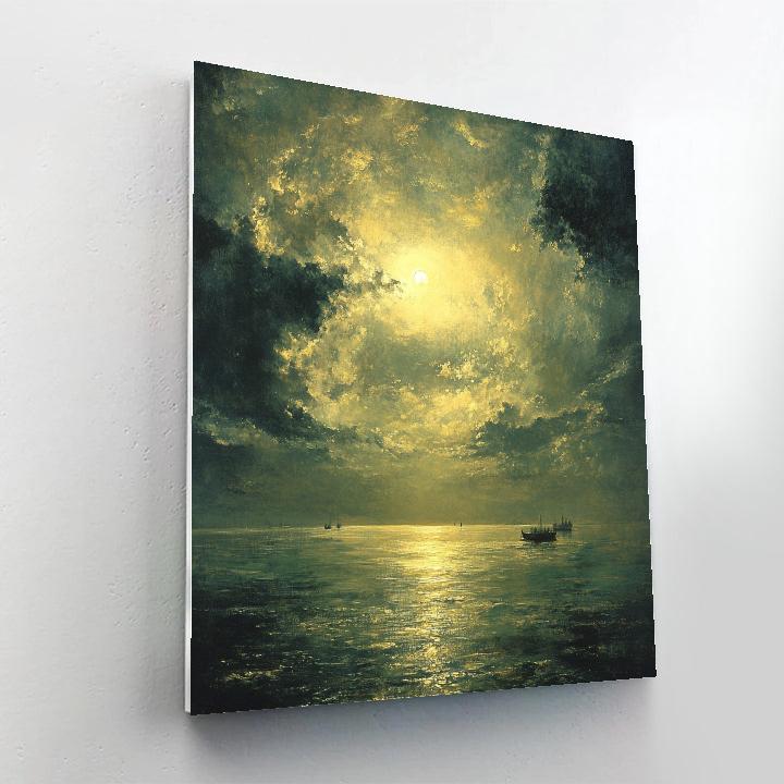 J.M.W. Turner Inspired Aurora Over Sea painting number kit