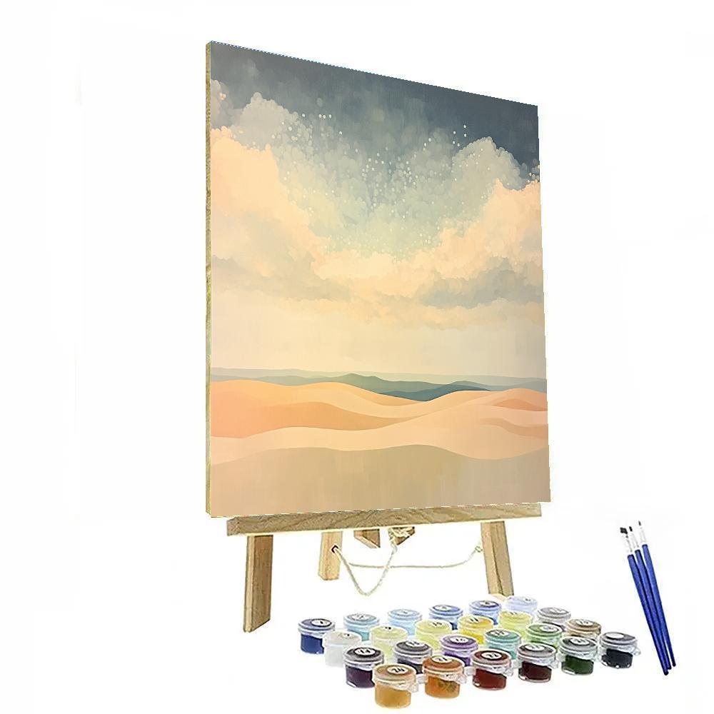 Georges Seurat Inspired Monsoon Heat Mirage Field Number painting