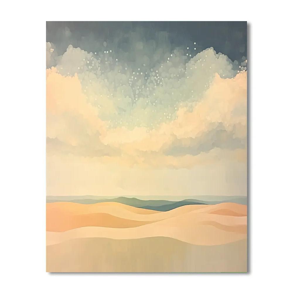 Georges Seurat Inspired Monsoon Heat Mirage Field Number painting