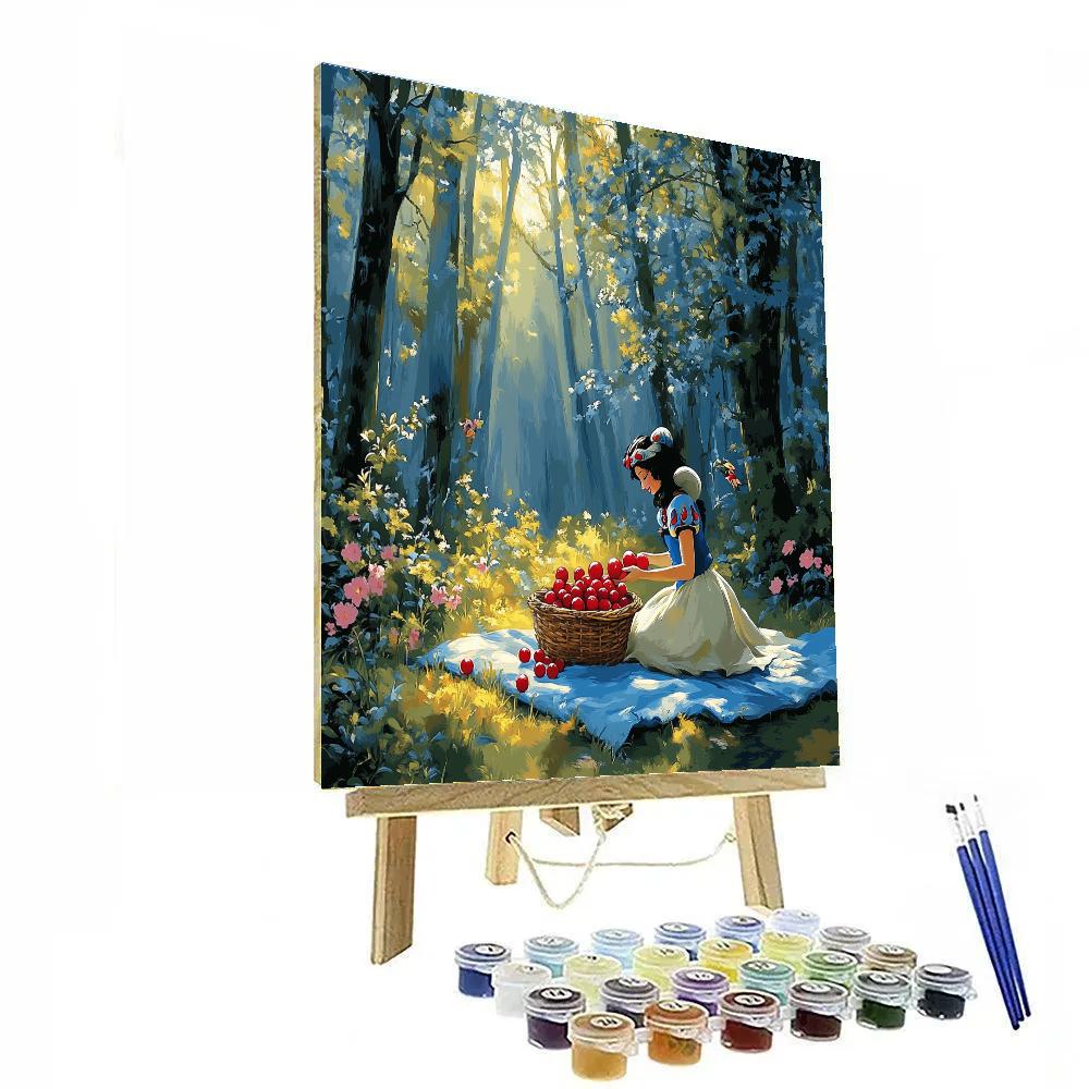 Snow White Forest Berry Picnic Disney Inspired paint by number