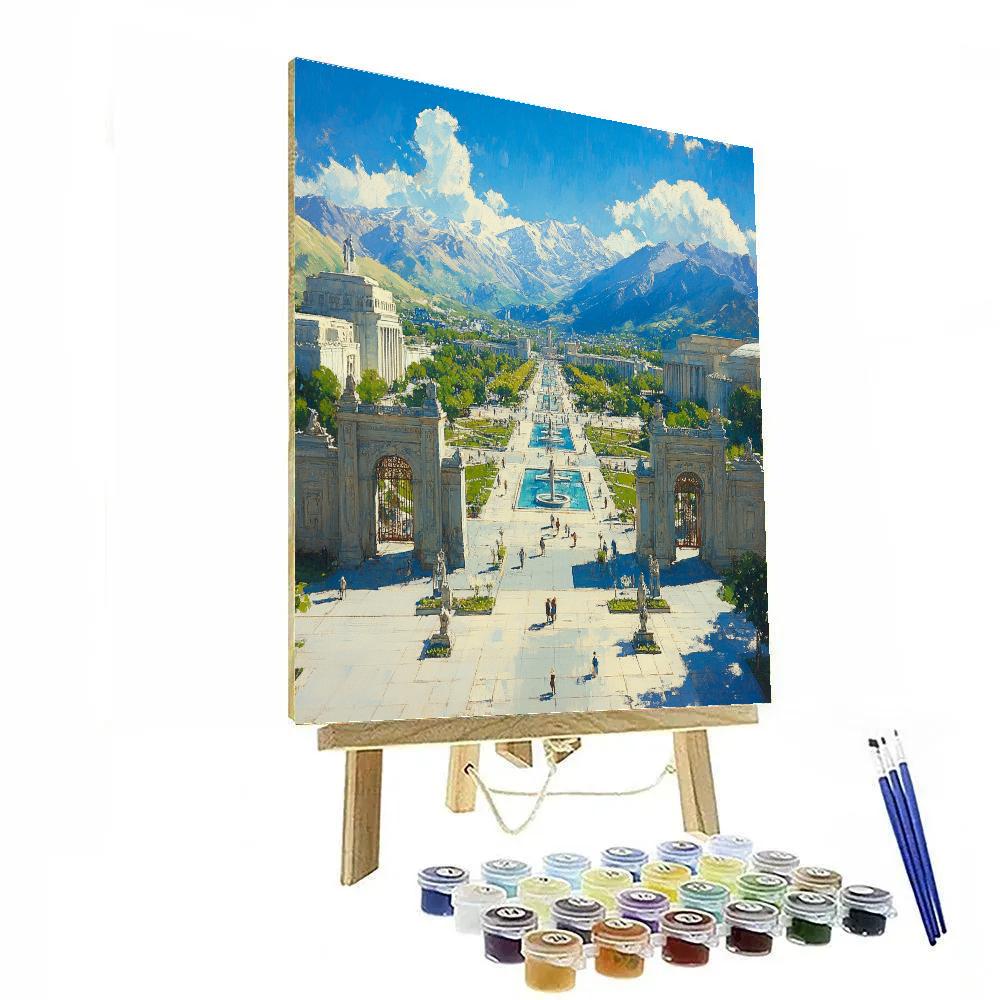 Gwanghwamun Square Cultural Corridor Seoul South Korea paint by number