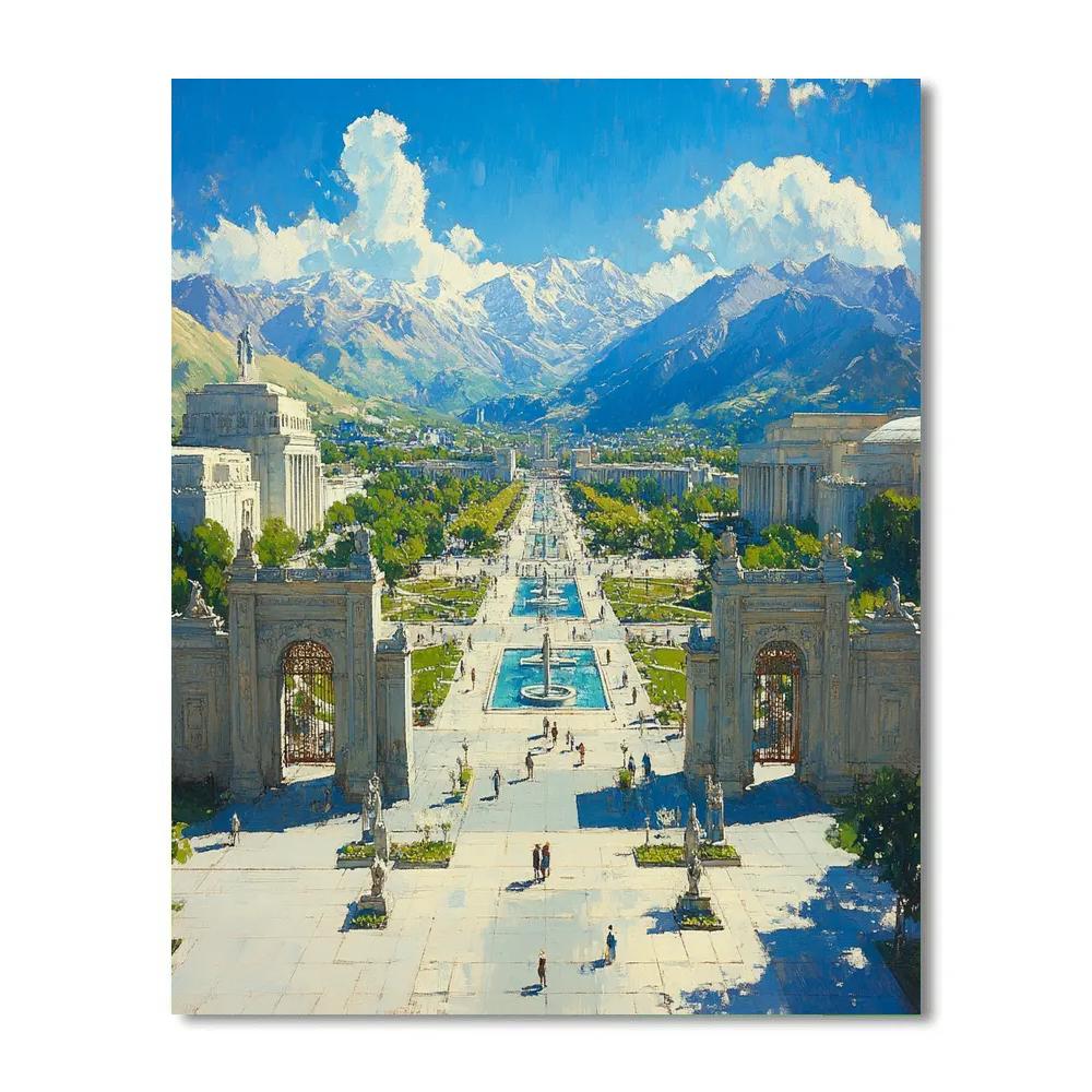 Gwanghwamun Square Cultural Corridor Seoul South Korea paint by number