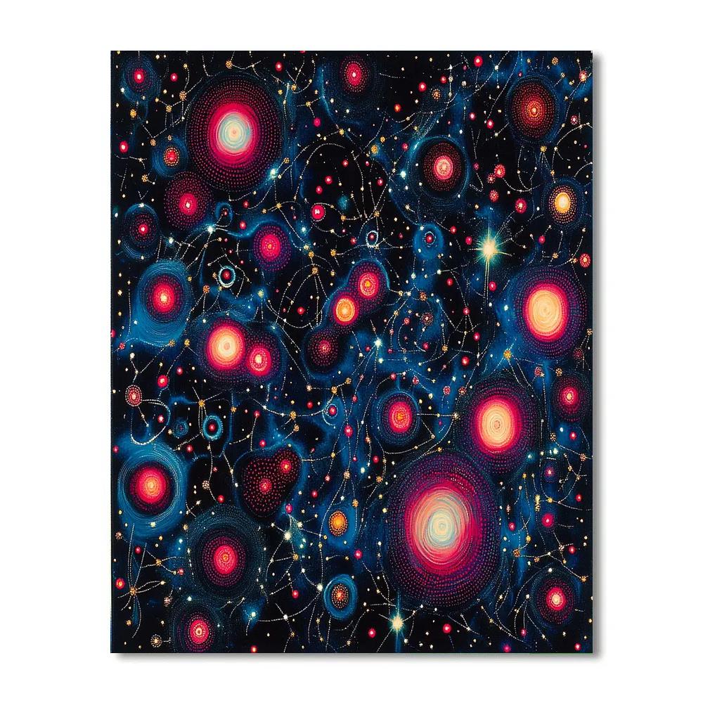 Yayoi Kusama Inspired Infinity Lattice Nebula DIY paint by numbers