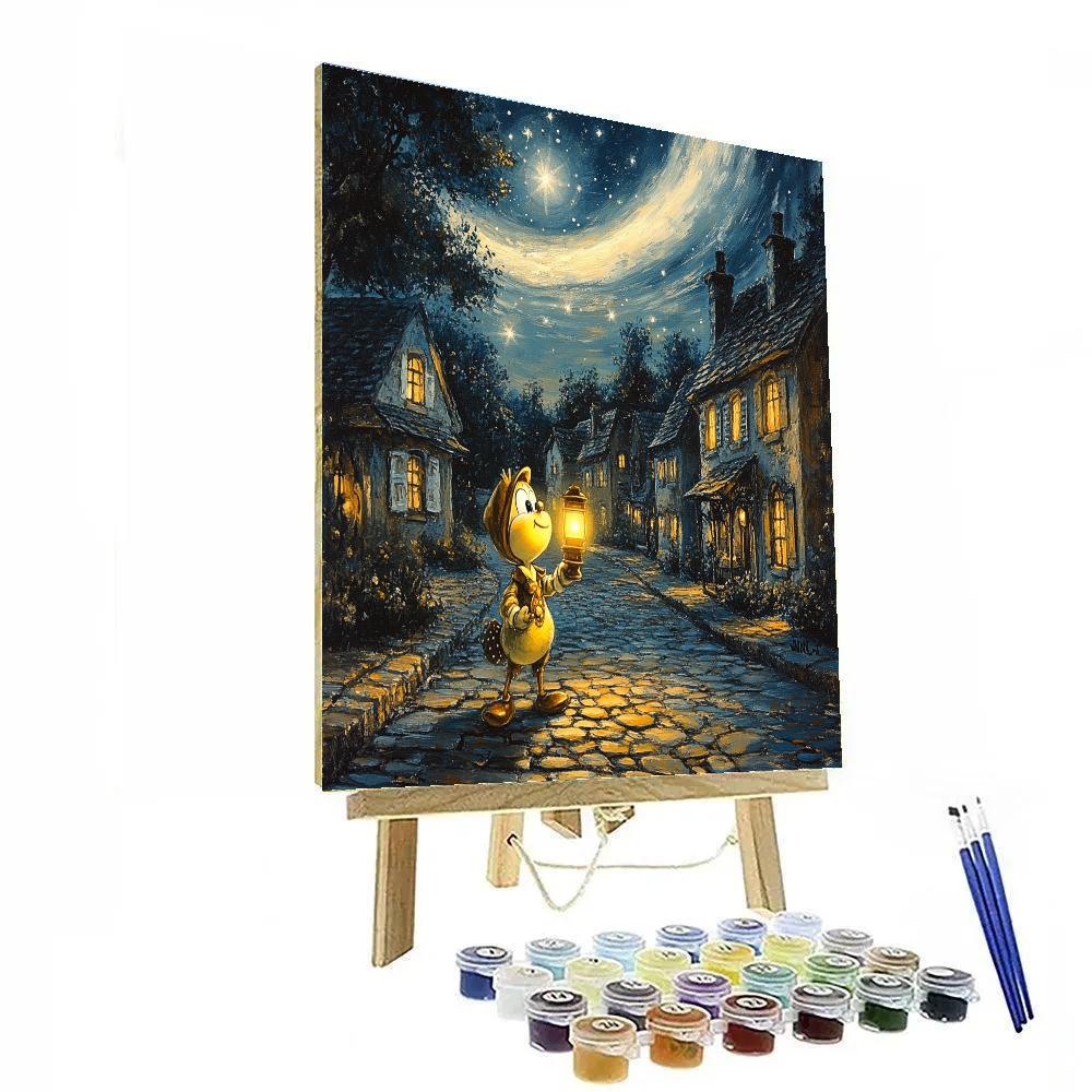 Jiminy Cricket Starry Lantern Guide Disney Inspired Numbered painting kits