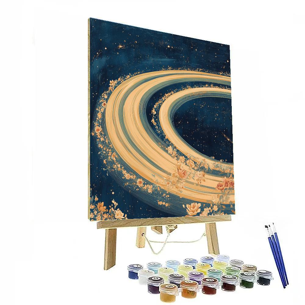 Frida Kahlo Inspired Saturn Ring Florigraphy Painting by numbers kit