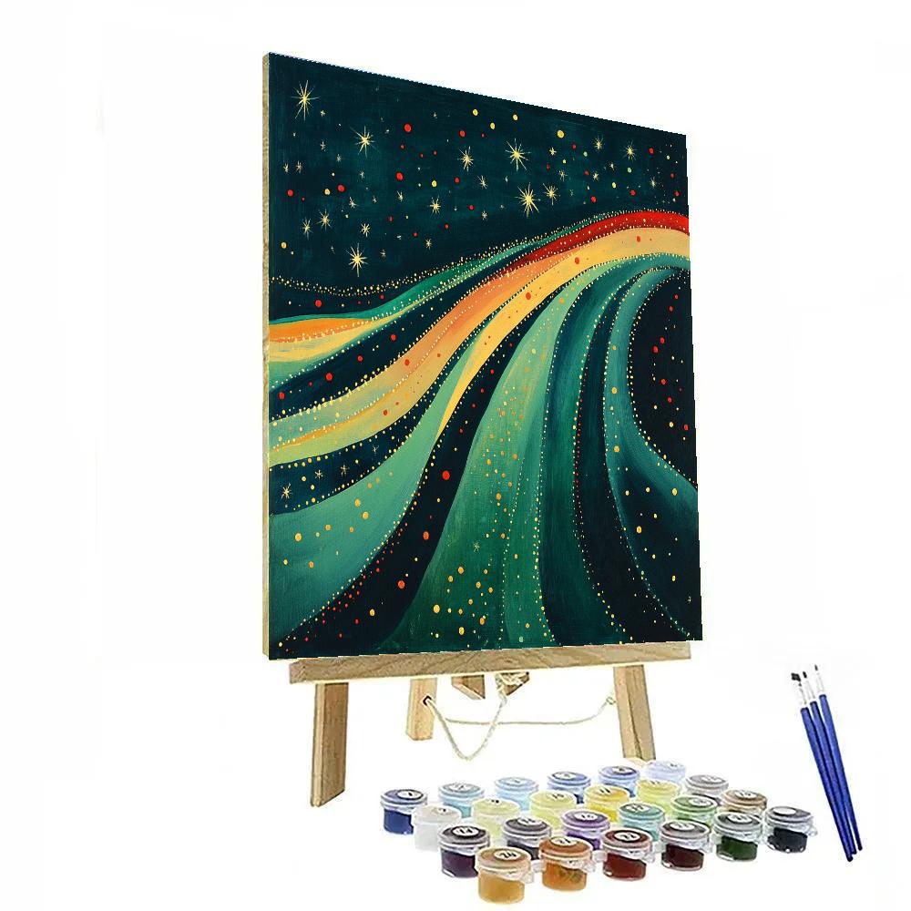 Frida Kahlo Inspired Magnetic Field Petal Lines Numbered painting kits