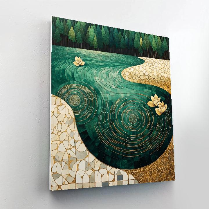 Gustav Klimt Inspired Emerald Lagoon Ornamentation DIY paint by numbers
