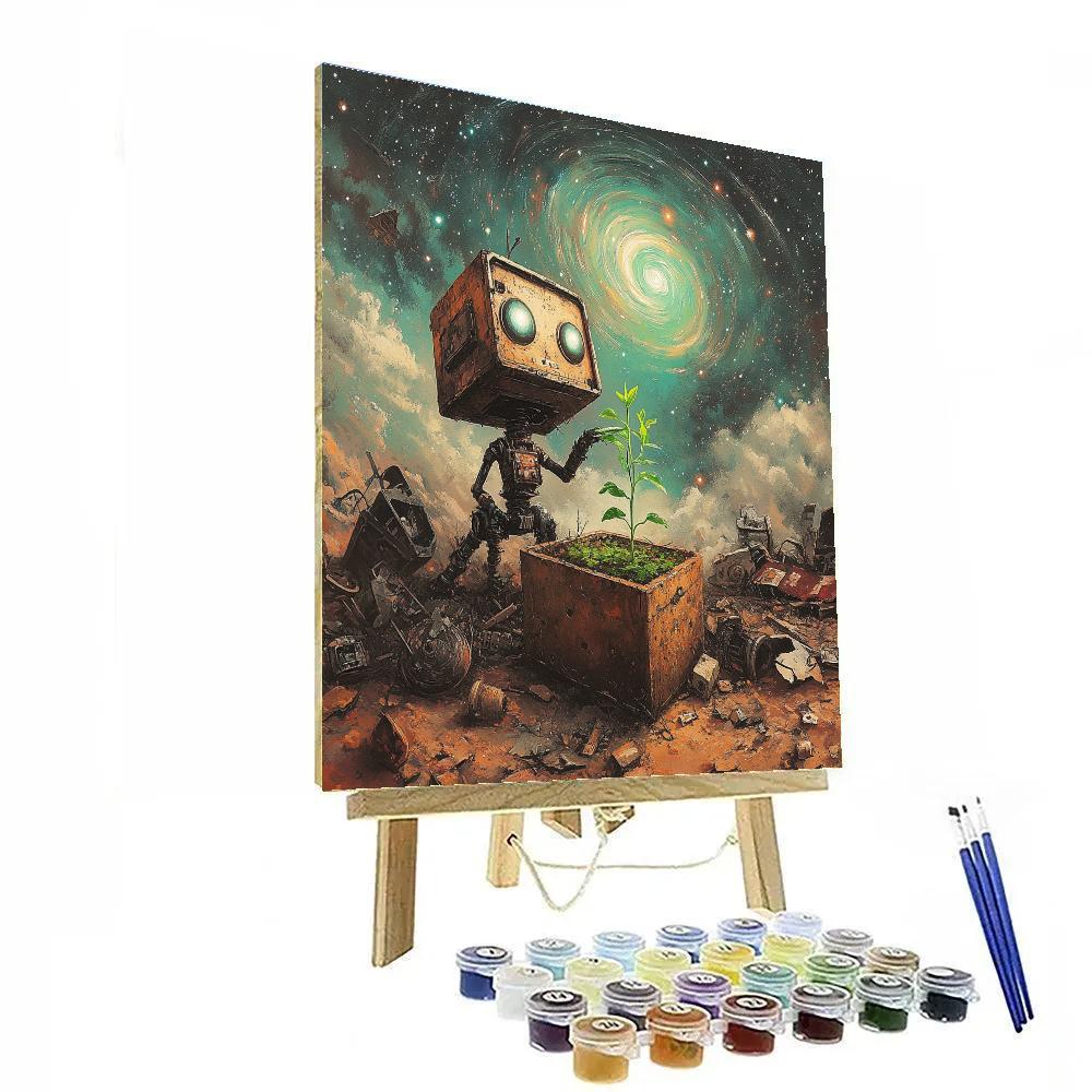 Wall E Forgotten Planet Garden Disney Inspired Numbered painting kits