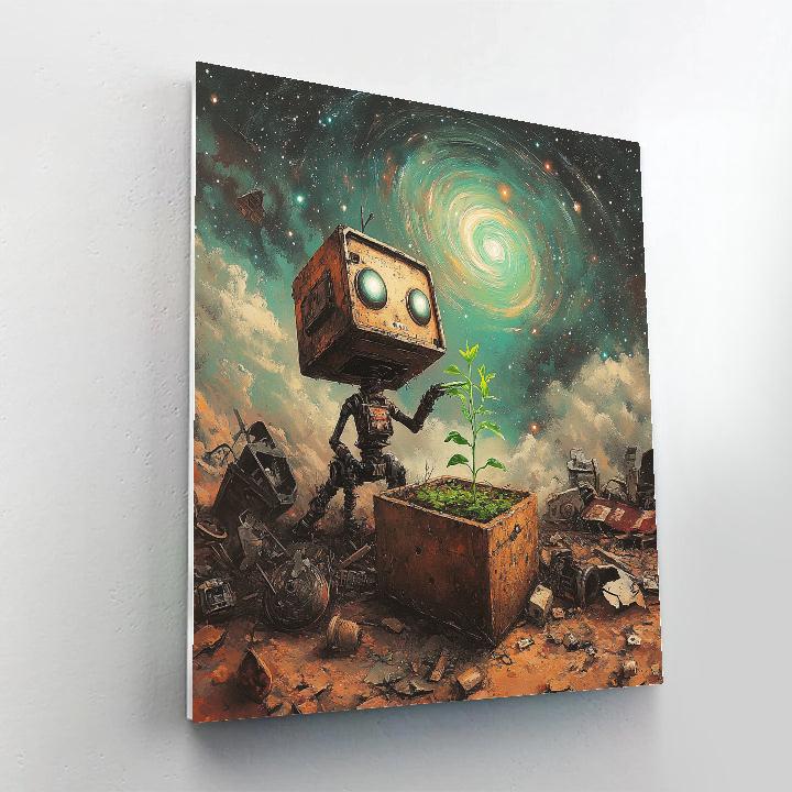 Wall E Forgotten Planet Garden Disney Inspired Numbered painting kits