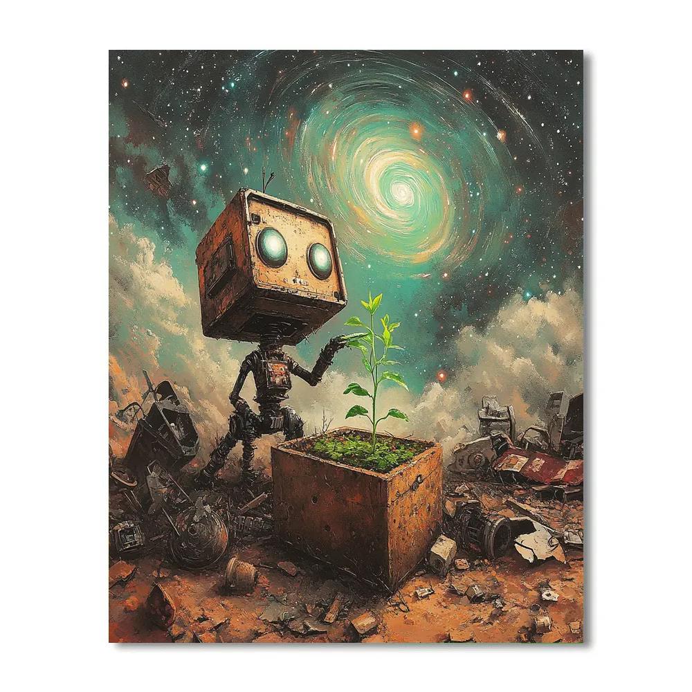 Wall E Forgotten Planet Garden Disney Inspired Numbered painting kits