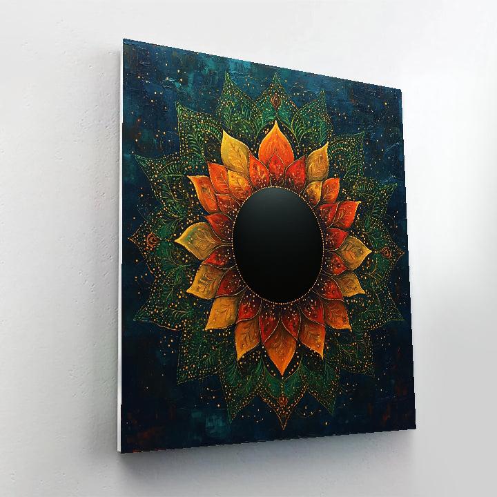 Frida Kahlo Inspired Black Hole Flower Of Silence Paint by numbers art