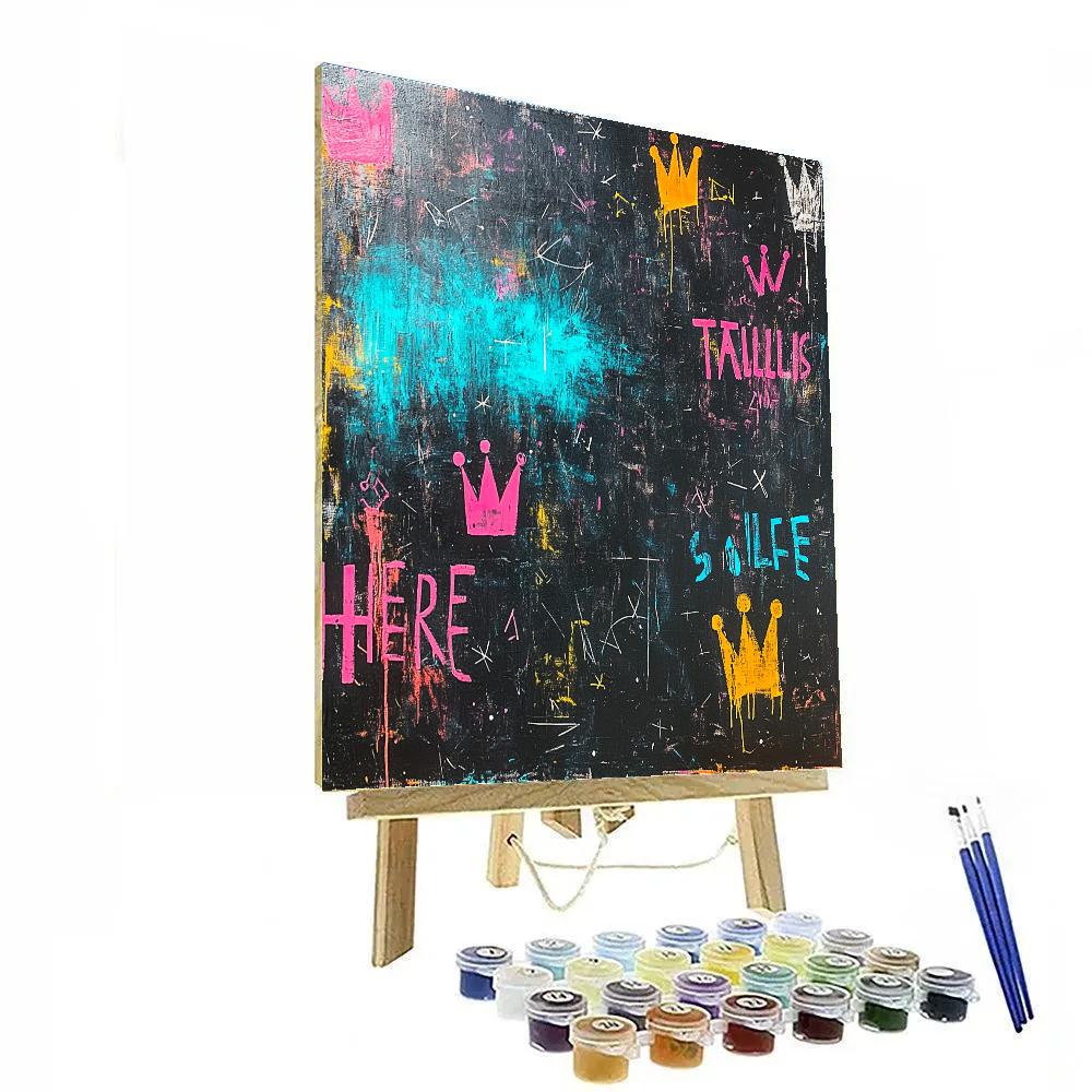 Jean-Michel Basquiat Inspired Nebula Of Unspoken Names Paint by numbers art