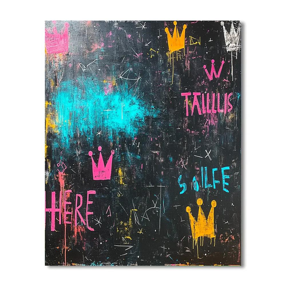 Jean-Michel Basquiat Inspired Nebula Of Unspoken Names Paint by numbers art