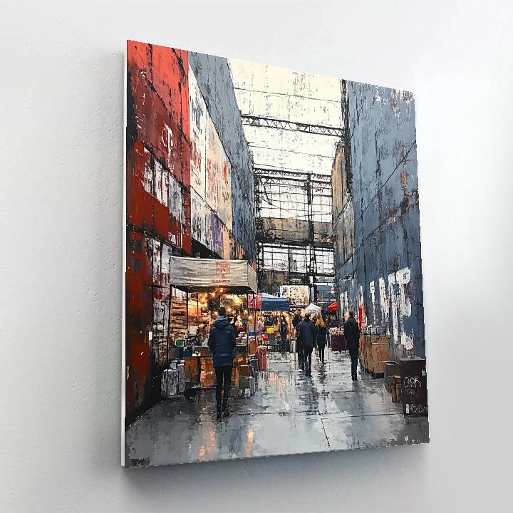 Artsy Warehouse District Detroit United States Number painting