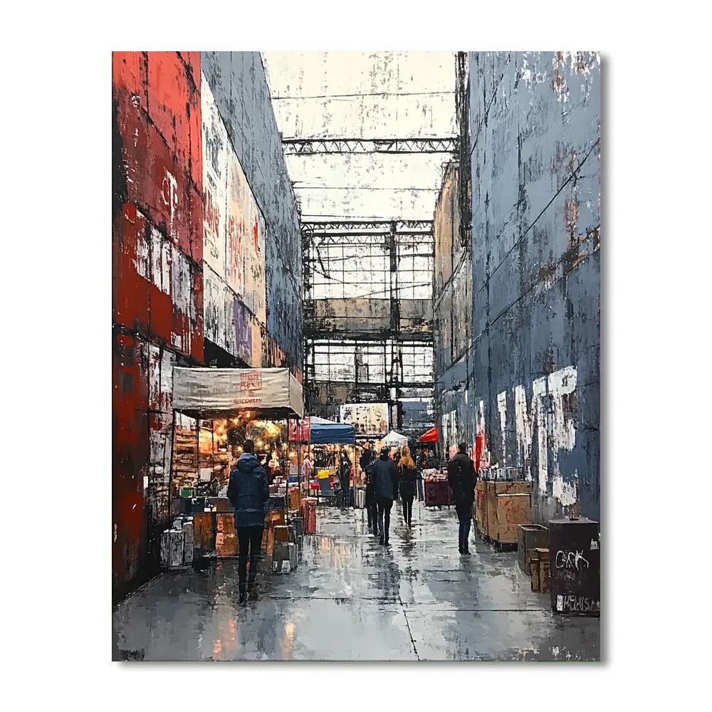 Artsy Warehouse District Detroit United States Number painting