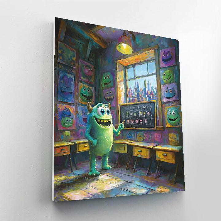 Mike Wazowski Scare School Laugh Class Disney Inspired paint by numbers