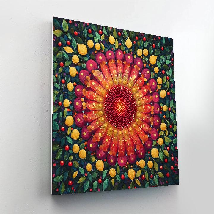 Frida Kahlo Inspired Cosmic Pomegranate Radiance paint by numbers