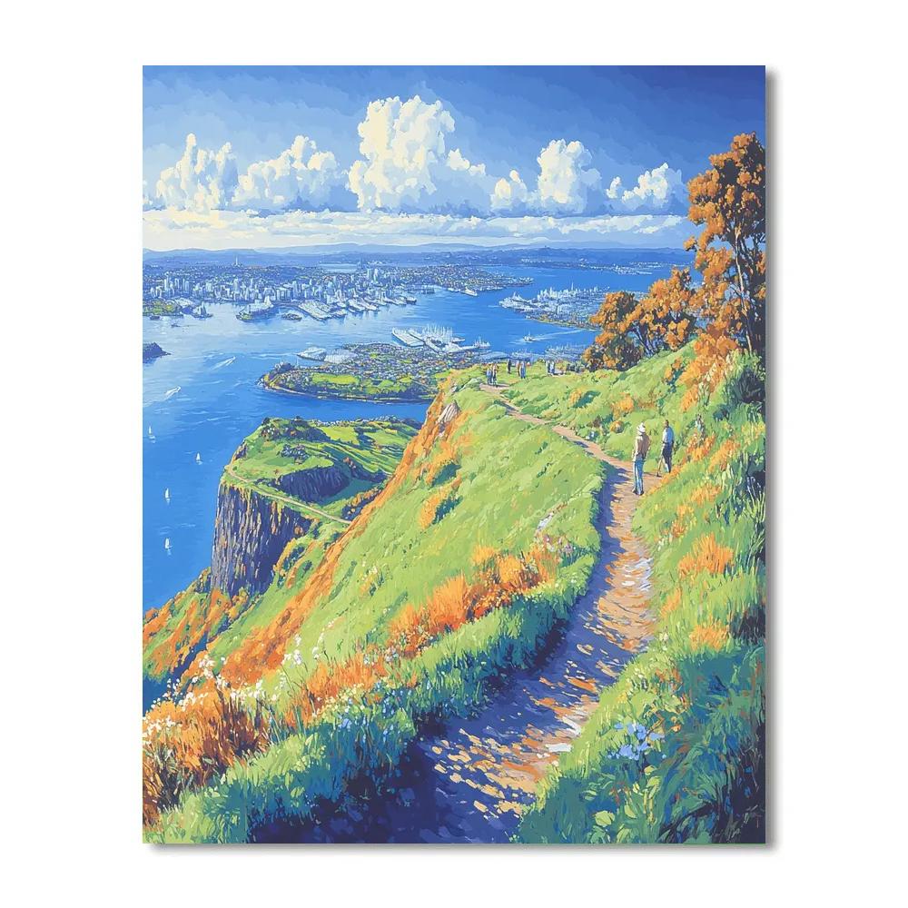 Mount Eden Summit View Auckland New Zealand Paint by numbers kits