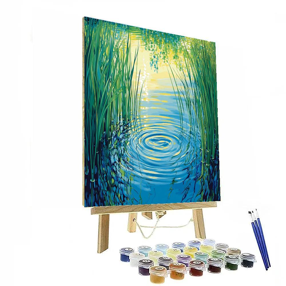 Claude Monet Inspired Lagoon With Water Grasses Numbered painting kits