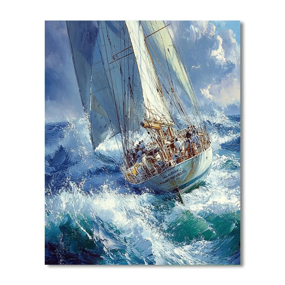 Willem Van De Velde Inspired Sailing Race Painting by numbers kit