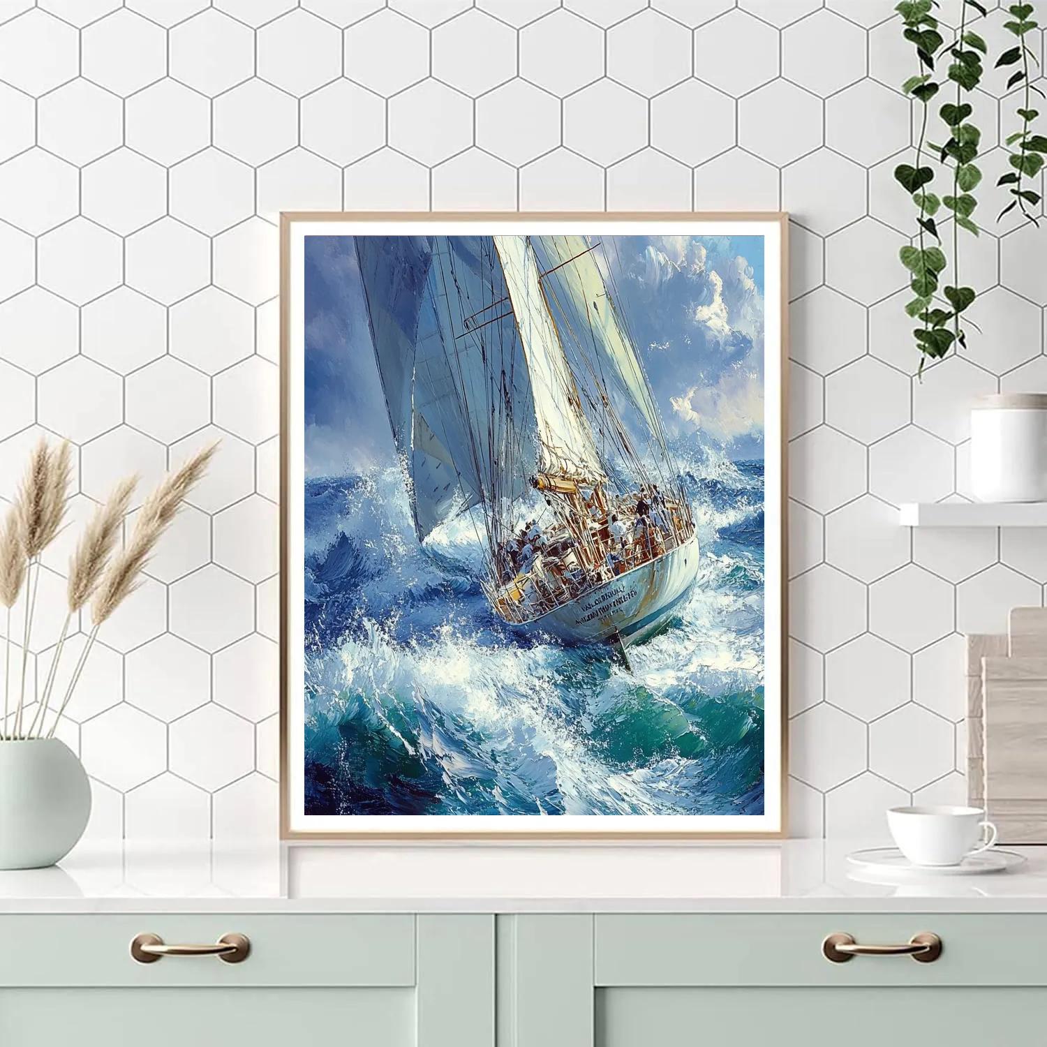 Willem Van De Velde Inspired Sailing Race Painting by numbers kit