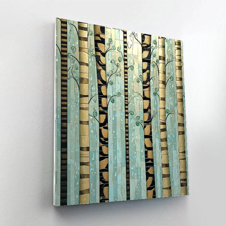 Gustav Klimt Inspired Golden Cedar Rain Pattern Number painting