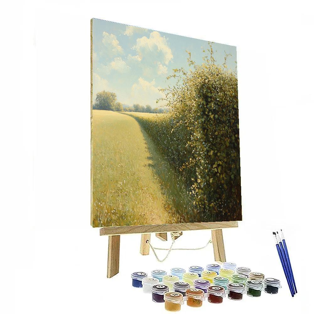 Claude Monet Inspired Sunlit Hedgerow And Field Numbered painting kits