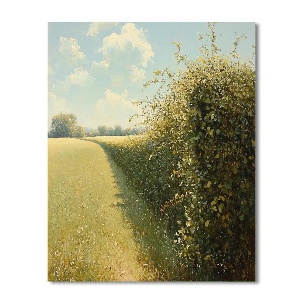 Claude Monet Inspired Sunlit Hedgerow And Field Numbered painting kits