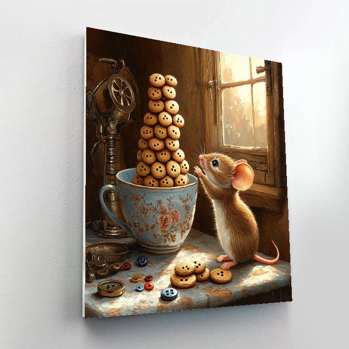 Cinderella Mouse Gus Cookie Tower Disney Inspired Numbered painting kits