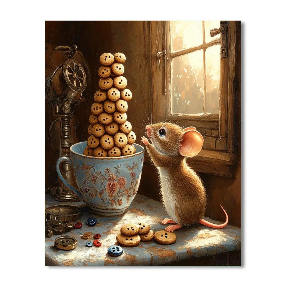Cinderella Mouse Gus Cookie Tower Disney Inspired Numbered painting kits