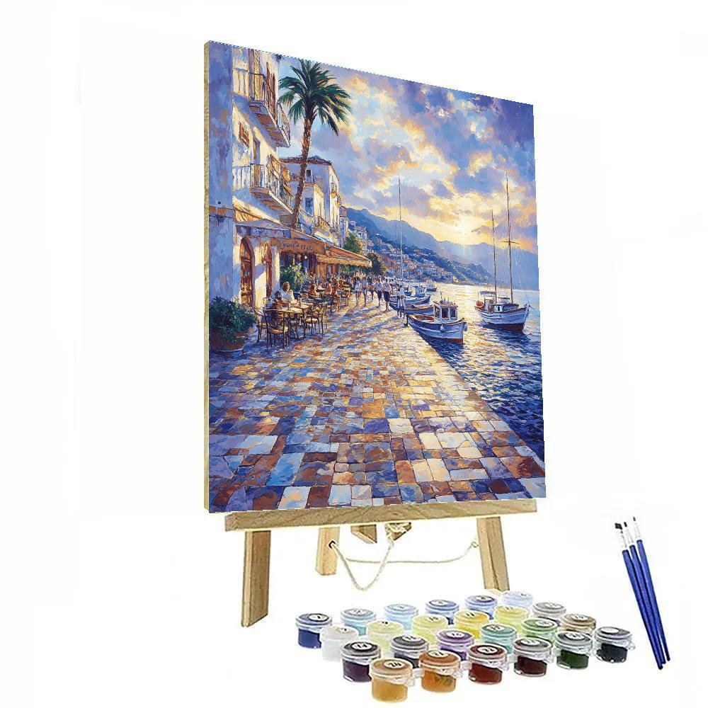 Old Harbor Thessaloniki Greece Paint by numbers art