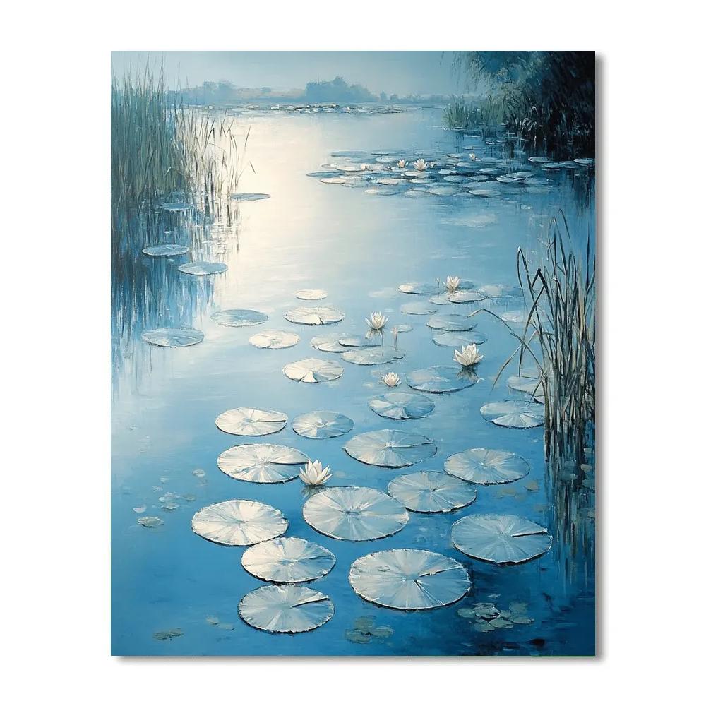 Claude Monet Inspired Waterlilies Pale Winter Sun paint by color