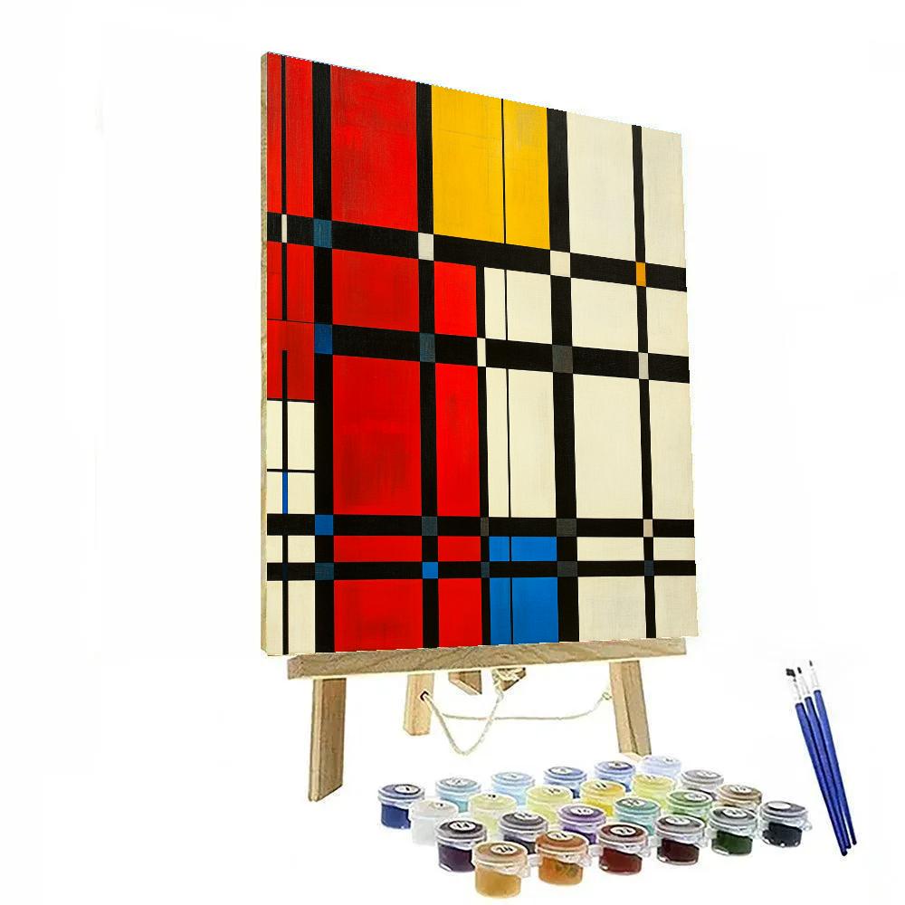 Piet Mondrian Inspired Urban Grid Painting by numbers kit