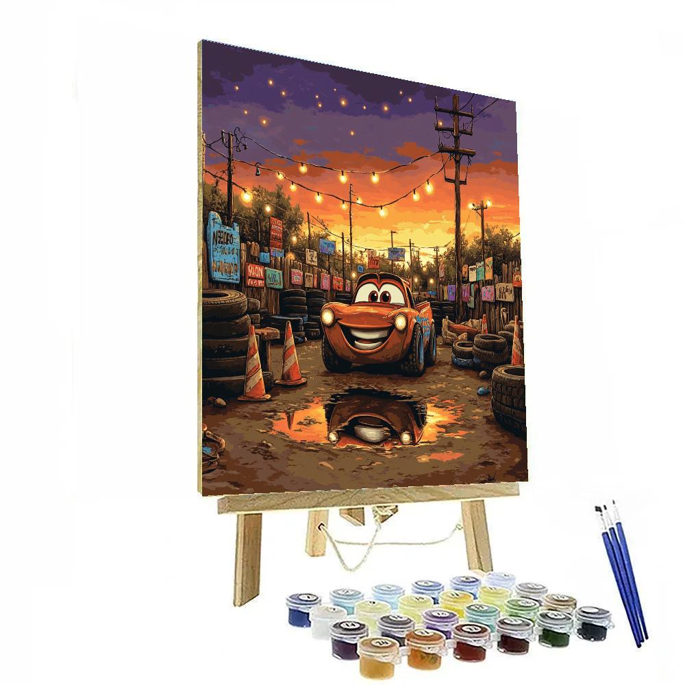 Mater Rusty Tow Yard Chuckles Disney Inspired Number painting